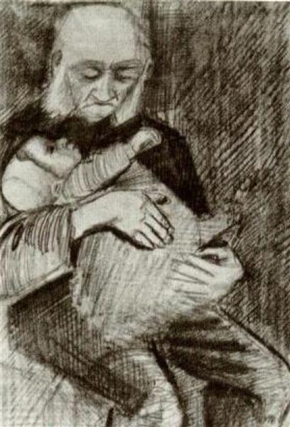 Orphan Man with a Baby in his Arms, 1883 - 梵谷