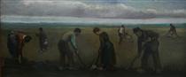 Peasants planting potatoes - Vincent van Gogh