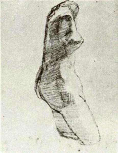 Plaster Torso of a Woman, Seen from the Side, 1886 - 梵谷