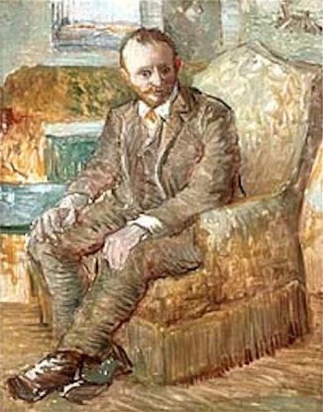 Portrait of the Art Dealer Alexander Reid, Sitting in an Easy Chair, c.1887 - 梵谷