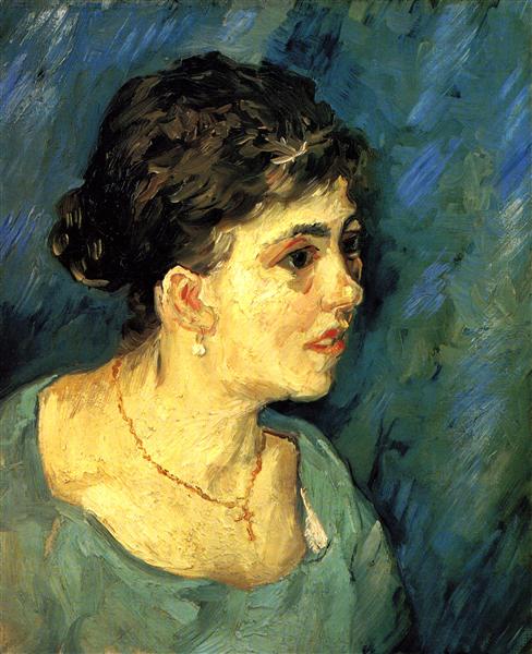 Portrait of Woman in Blue, 1885 - 梵谷