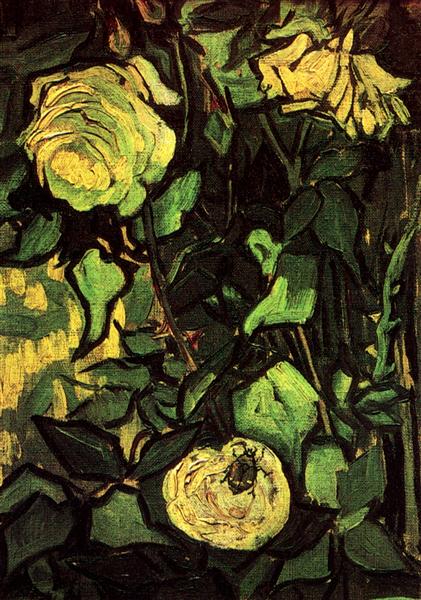 Roses and Beetle, 1890 - Винсент Ван Гог