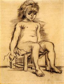 Сидяча дівчинка в анфас - Вінсент Ван Гог