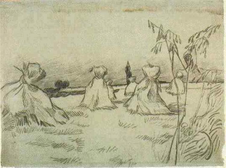 Sheaves of Wheat, 1890 - Vincent van Gogh