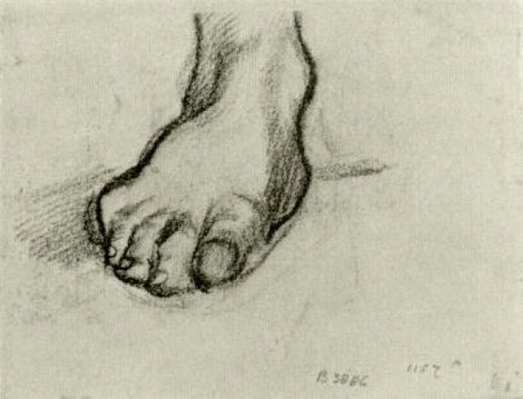Sketch of a Foot, 1886 - 梵谷