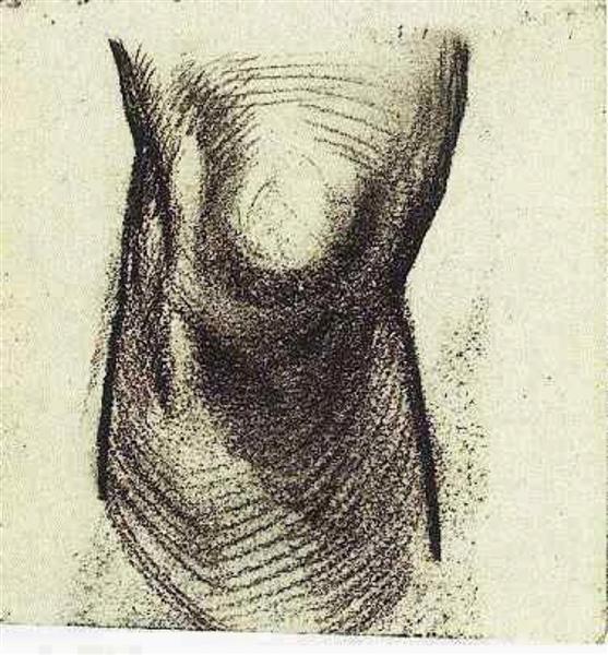 Замальовка коліна, 1886 - Вінсент Ван Гог