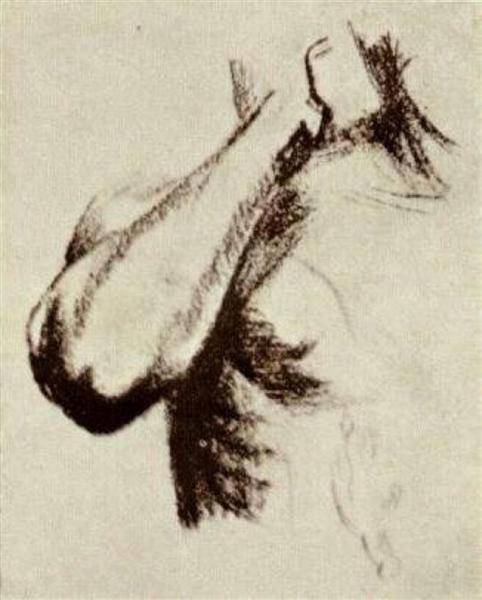 Sketch of a Right Arm and Shoulder, 1886 - Винсент Ван Гог