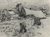 Sketch of Diggers and Other Figures - Винсент Ван Гог