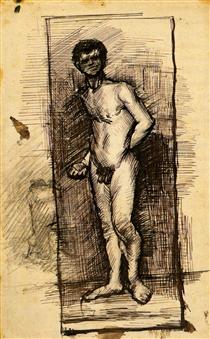 Standing Male Nude Seen from the Front - Vincent van Gogh