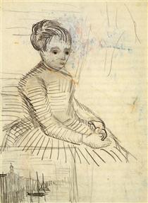 Study for Woman Sitting by a Cradle - Вінсент Ван Гог