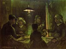 The Potato Eaters (preliminary oil sketch) - Vincent van Gogh