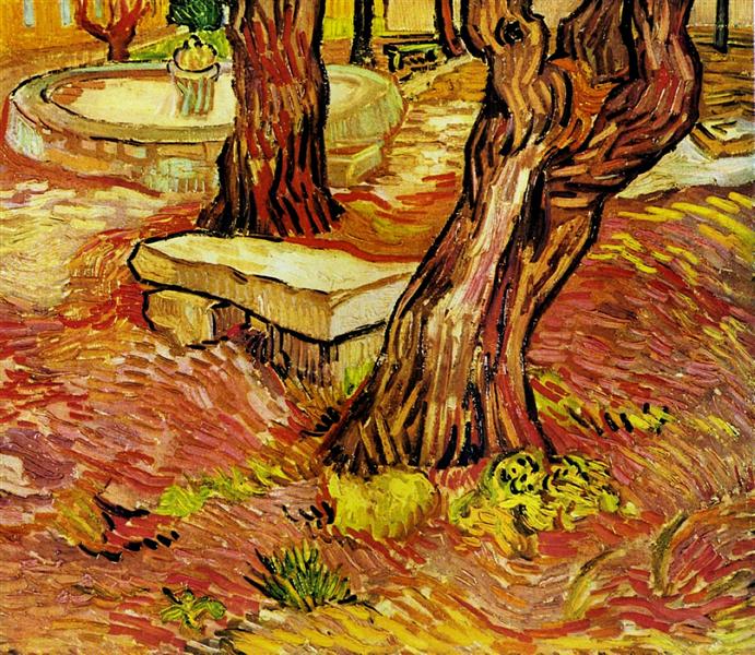 The Stone Bench in the Garden at Saint-Paul Hospital, 1889 - Vincent van Gogh