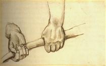 Two Hands with a Stick - Vincent van Gogh