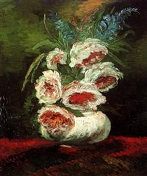 Vase with Peonies - Vincent van Gogh