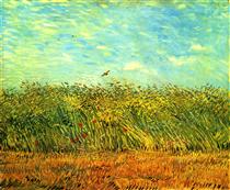 Wheat Field with a Lark - 梵谷