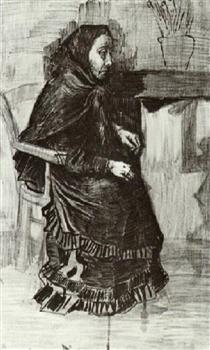 Woman in a Dark Dress (Sien's Mother) - Vincent van Gogh