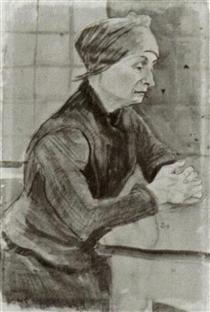 Woman with Folded Hands, Half-Length - Винсент Ван Гог