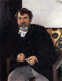 A portrait of E. S. Sorokin - Vladímir Makovski