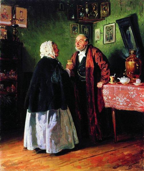 Congratulations, 1878 - Vladimir Makovsky