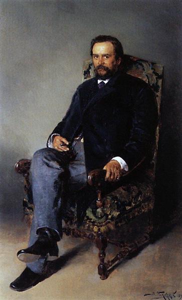 Portrait of I. E. Tsvetkov, 1890 - Wladimir Jegorowitsch Makowski