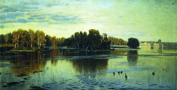 Pond. Summer evening., c.1895 - Volodimir Orlovski