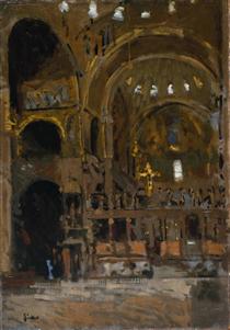 Interior of St Mark's, Venice - Walter Sickert