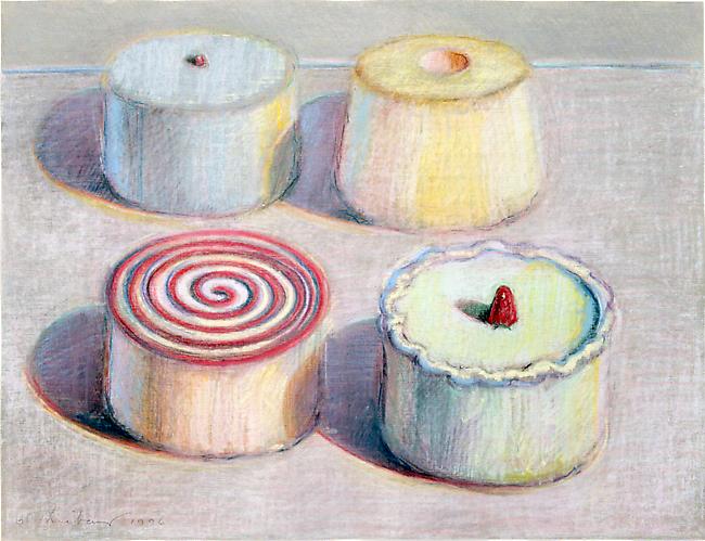 Four Cakes, 1996 - Wayne Thiebaud