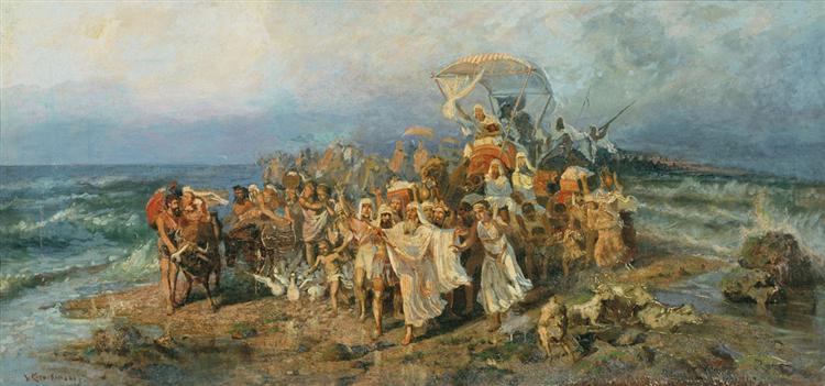 Євреї переходять Чорне море - Вільгельм Котарбінський