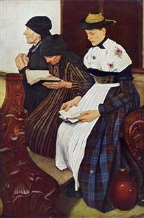 Die drei Frauen in der Kirche - Вильгельм Лейбль