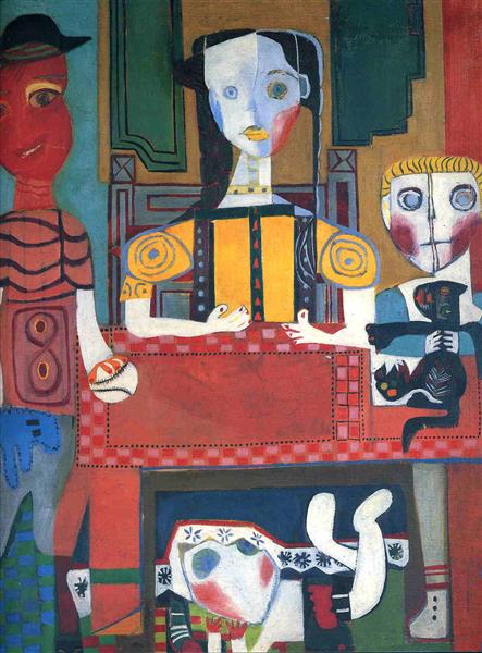 Family and Pink Table, 1948 - Уилл Барнет