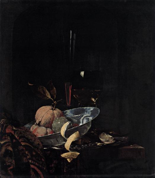 Still-Life with Fruit, Glassware, and a Wanli Bowl, 1659 - Willem Kalf