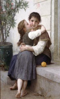 A Little Coaxing - William-Adolphe Bouguereau