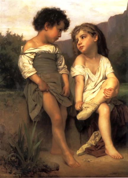 At the Edge of the Brook, 1879 - William Bouguereau