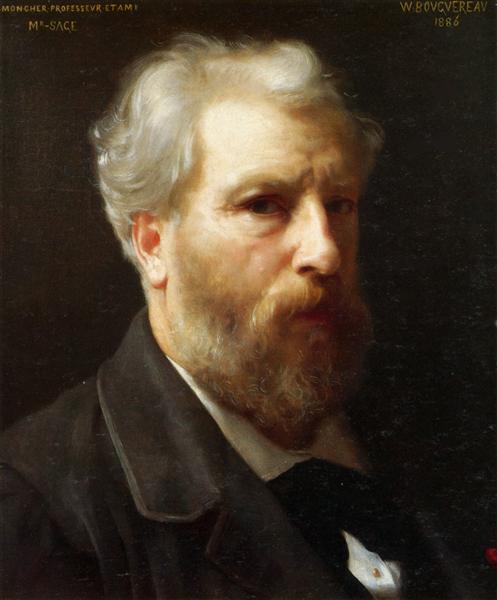 Self-Portrait Presented To M. Sage, 1886 - William Adolphe Bouguereau