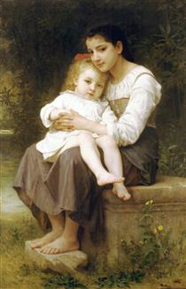 The elder sister - William-Adolphe Bouguereau