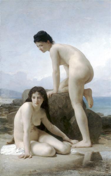 Две купальщицы, 1884 - Вильям Адольф Бугро