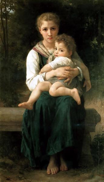 The Two Sisters, 1877 - Адольф Вільям Бугро
