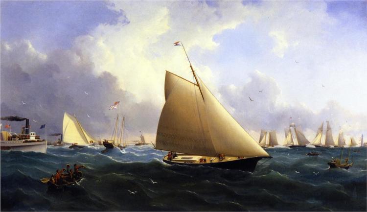New York Yacht Club Regatta off New Bedford 1856 - William Bradford
