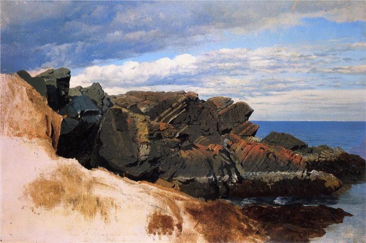 Rock Study at Nahant, Massachusetts, 1855 - William Bradford