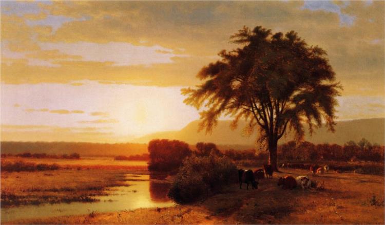 Sunset in the Valley, 1870 - Вільям Харт