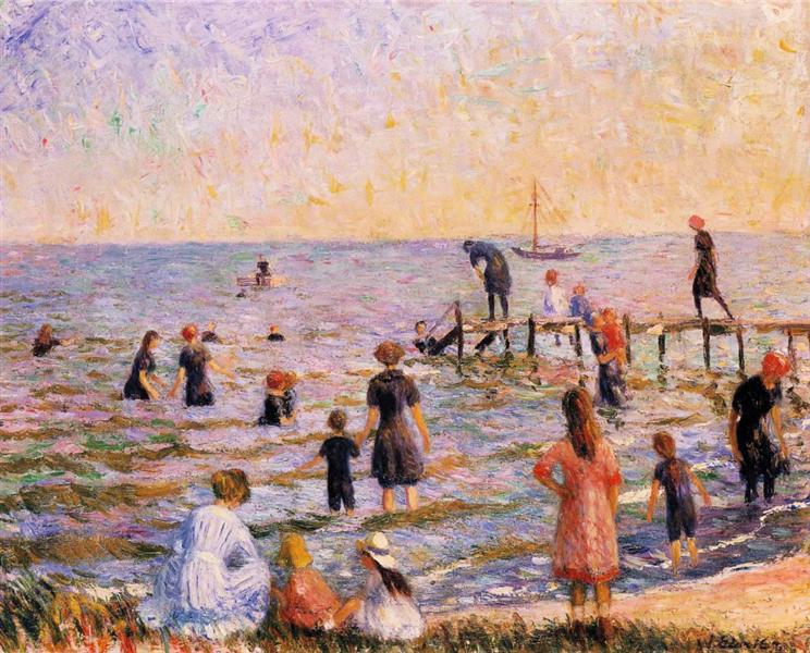 Bathing at Bellport, 1911 - Уильям Джеймс Глакенс