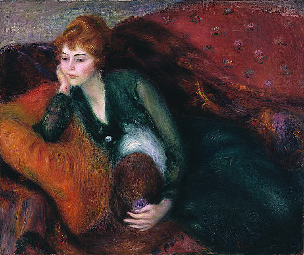 Young Woman in Green, 1915 - Уильям Джеймс Глакенс