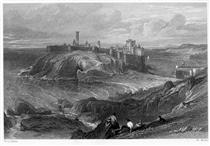 Peel Castle, Isle of Man, engraving by William Miller after Leitch - Уильям Лейтон Лейтч
