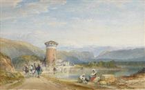 View on a North Italian Lake - William Leighton Leitch