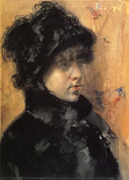 A Portrait Study, 1880 - William Merritt Chase