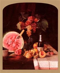 Still Life with Watermelon - William Merritt Chase