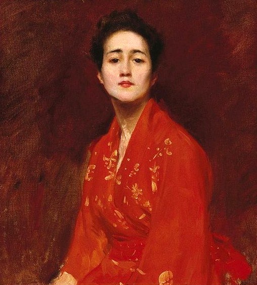 Study of a Girl in a Japanese Dress - William Merritt Chase