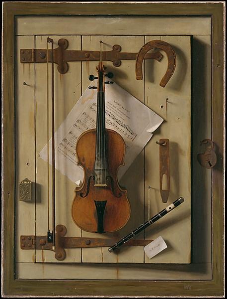Still Life—Violin and Music, 1888 - Уильям Майкл Харнетт