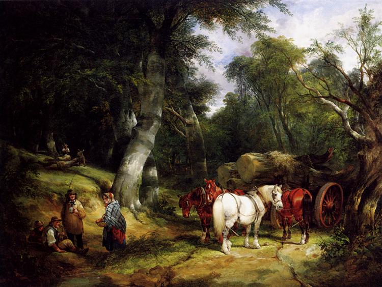 Carting Timber In The New Forest - William Shayer