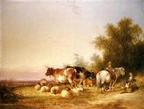 Herders Resting at Lunch - William Shayer